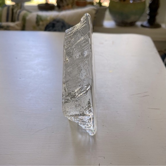 Signed Nybro Crystal of Sweden Horse Head Sculpture - Hand Made Reverse image - Picture 8 of 11